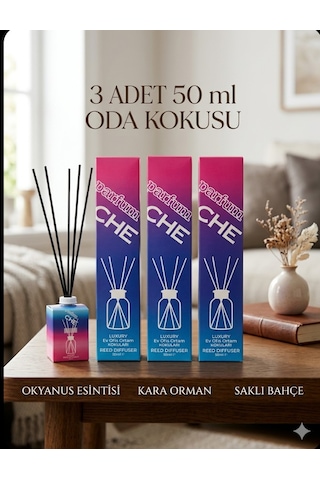 Oda Ofis Kokuları Okyanus-saklı Bahçe-orman Meyveleri 50 Ml Lik 3 Adet Karışık