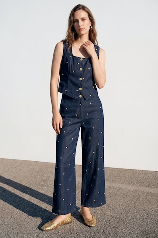 Sateen Laura Pantolon - Lacivert-137424