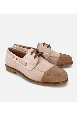 Hotiç Kadın Süet Deri Vizon Bağcık Detaylı Günlük Loafer 01ayh321380a453 01ayh321380a453