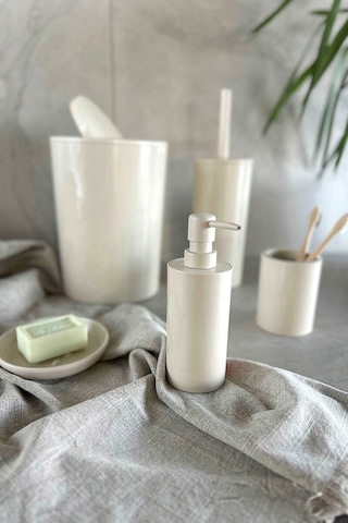 Primanova Flores 5'li Banyo Seti - Bej