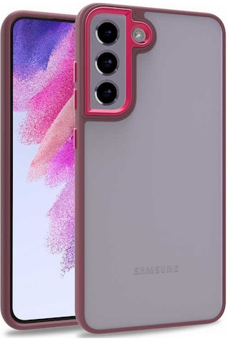 Galaxy S21 Fe Kılıf Zore Flora Buton,Kenar Çevresi Renkli Kılıf