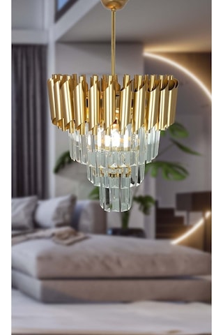 Roza Varaklı Gold - Yatak Odası - Salon - Mutfak - Hol Altın