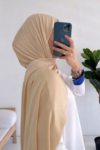 Ka Hijab Penye Şal - Bej