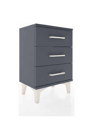 Arges Komodin 3 Çekmeceli 44x30x64 Antrasit-antrasit Antrasit