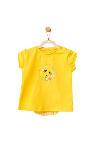 Andywawa Kız Bebek Çiçek Motifli Çok Renkli Alt Üst Takım AC21834 Sarı