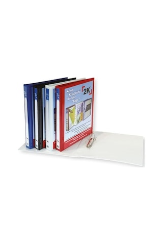 2k 2 Halkalı Klasör Pvc Cepli 3 Cm Renk - Siyah