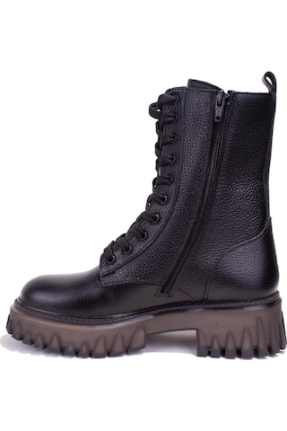 Hammer Jack 10224640 Sherly Siyah Ortopedik Günlük Deri Kadın Bot 001