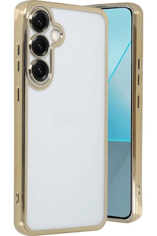 Newface Samsung Galaxy Uyumlu S25 Plus Kılıf Razer Lensli Silikon Semeglbl - 50 - Gold