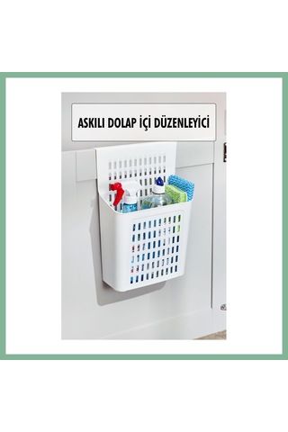 Bşkvirgo Askılı Dolap Içi Düzenleyici & Sepet Raf Organizeri & Çok Amaçlı Düzenleyici & Deterjanlık Şampuanlık Bsk2026 Çok Renkli