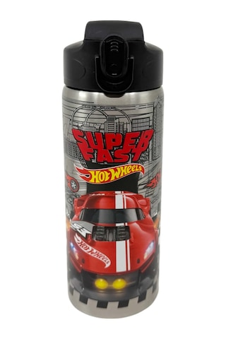 Okul Matarası 3437-hot Wheels Çelik Matara Çok Renkli