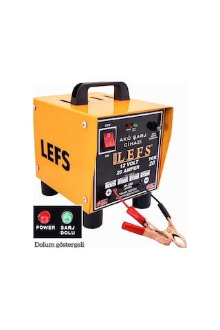 Pro Lefs Akü Şarj Cihazı 12 V 20 Amper, Avometre Ölçüm Cihazı