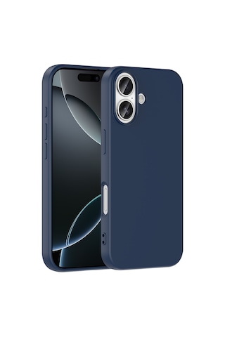 Nourthkiingdom Apple Uyumlu iPhone 17 Kılıf Zore Mara Lansman Kapak - Lacivert Lacivert