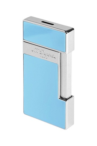 S.t. Dupont Slimmy Sky Blue Lacquer And Chrome Çakmak 28007 Mavi