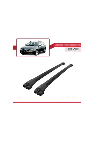 Alfa Romeo 156 Sportwagon T932 2000-2007 Arası İle Uyumlu Ace-1 Ara Atkı Tavan Barı Siyah