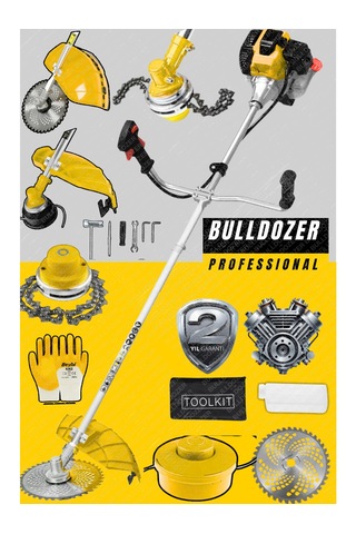 Bulldozer PRO5200 Benzinli Motorlu Tırpan Çim Biçme Makinesi