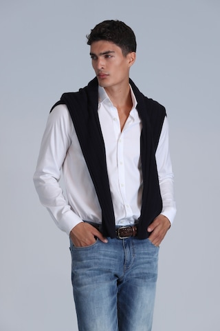 Lufian Erkek Danıel Basic Slim Fit Gömlek 112010640 Beyaz Beyaz