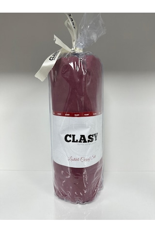 Clasy Ranforce Lastikli Çarşaf Seti Tek Kişilik Düz Bordo