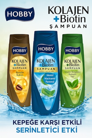 Hooby Zayıf Ve Güçsüz İçin Şampuan Kolajen&keratin&kafein 480 Ml 6 Adet