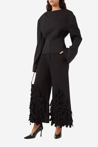 Awake Rectangle Fringe Culotte Pantolon Siyah