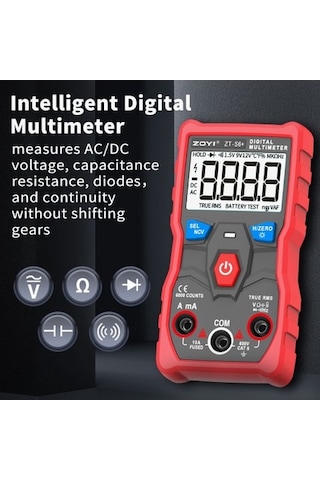 Agoodshop Zoyı Zt-s6+ Tamamen Otomatik Dijital Multimetre, Özgür, Zeki, Yüksek Precizit, Yakıcı Dirençli