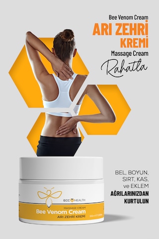 Arı Zehri Masaj Kremi 100 Ml Kas, Sırt, Boyun Ve Eklem Çevresi İçin Bölgesel Bakım