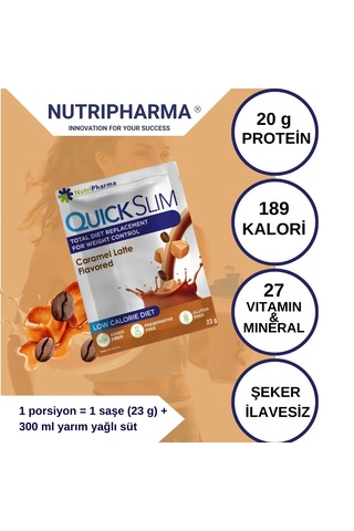 Whey Proteinli Öğün Yerine Geçen Diyet Shake Karamel Latte 30 Saşe + Shaker