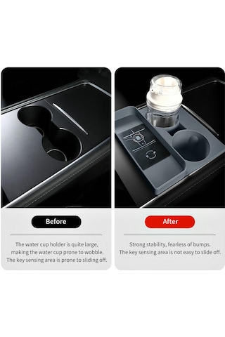 Monyee Tesla Model 3/y İçin Silikon Bardak Tutucu Takımı - Depolama Özelliği İle Pembe Araç İç Dekorasyon Aksesuarı