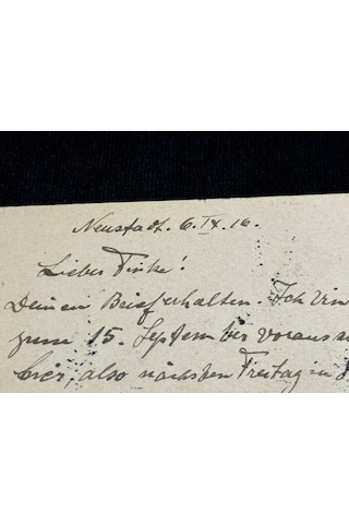 Deutsche Reichspost Antiye 1916 Yılı Alman Reich Döneminden 7 1/2 Pfennig Kendinden Pullu Posta Kartı Postadan Geçmiş