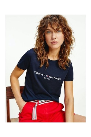 Tommyhilfiger Organik Pamuk Bayan T-shirt Lacivert