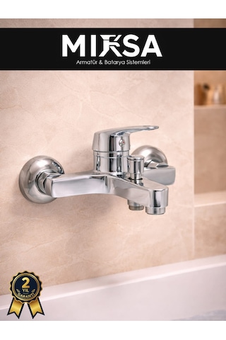 Krom Mix Banyo Duş Bataryası Musluğu , Yerli Üretim