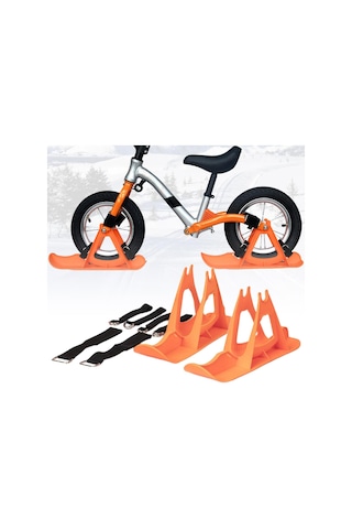Suntek Kış Kar Kızağı Bisiklet Kayak Kızak Spor Turuncu