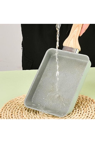 Homyl Japon Omlet Tavası Yapışmaz Tüm Soba Üstleri Yeşil