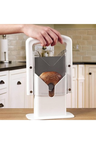 Homyl Simit Giyotin Dilimleyici Için Mutfak Aletleri Ekmekler Beyaz