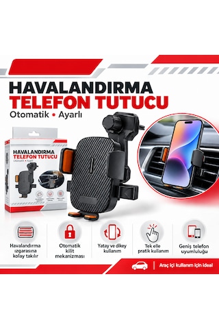 Günaks Araç İçi Havalandırma Telefon Tutucu Universal Siyah-kırmızı Günaks Araç İçi Havalandırma Telefon Tutucu Universal Siyah-kırmızı