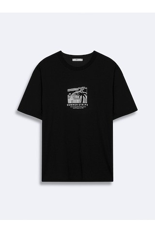 Ltb Baskılı Erkek T-shirt - Siyah 01225841796089 200