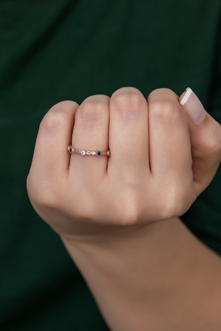 Gümüş Prenses Yüzük Rose Gold Kaplama 925 Ayar Gümüş Rose Gold (511780040)