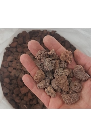 Pomza Taşı Orta Pomza 5 KG 10-15 Mm Kırmızı Pomza Lav Taşı