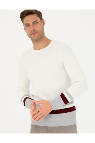 Pierre Cardin Erkek Ekru Triko Kazak 50278086-vr019 Ekru