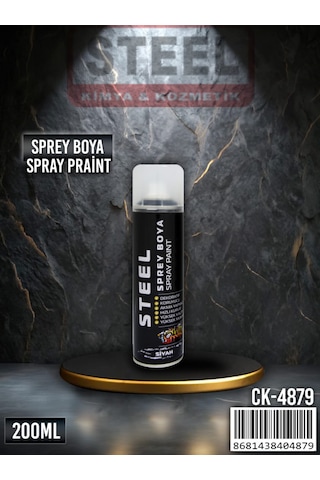 İst Steel Sprey Boya Siyah 200 Ml