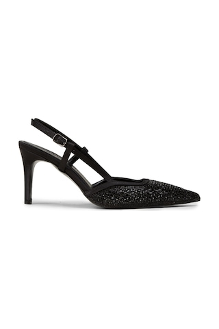 Deery Kadın Siyah Taş Detaylı Slingback Stiletto - Rd140zsyhm01 siyah
