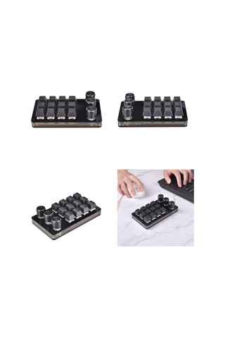 Mini Makro Mekanik Klavye 12 Tuşlu, 3 Düğmeli Tamamen Programlanabilir Klavye