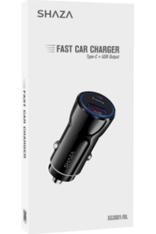 Shaza Sg3001 Pd20w Type-c + Qc3.0 Usb Araç İçi Şarj Adaptörü