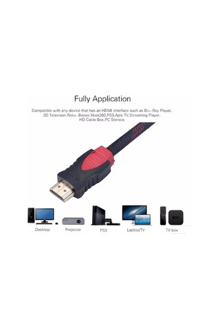 Speeduf Hdmi Kablosu 10 Metre Lcd Laptop Fullhd Ara Bağlantı Erkek-erkek Tv Kablo Ps3 Ps4 Xbox