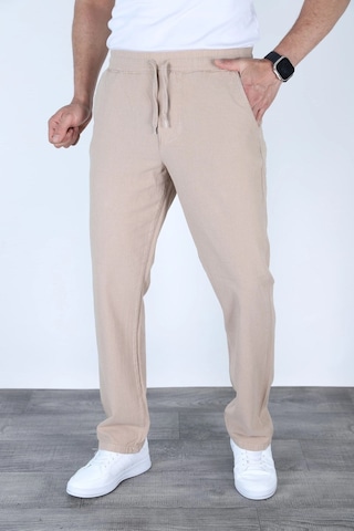 Myrab Denim Baggy Keten Pantolon Jogger Çağla Yeşili Bej