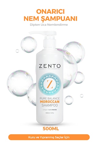 Zento Moroccan Onarıcı Nem Veren Saç Bakım Şampuan 500 Ml