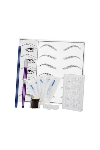 Suntek Kalıcı Makyaj Seti Dövme Kalemi İğne Uygulama Cilt