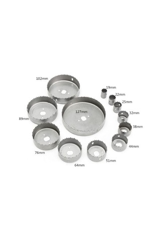 16 Parça Ağaç Ahşap Delme Alçıpan Seti Panç Seti Delik Testere