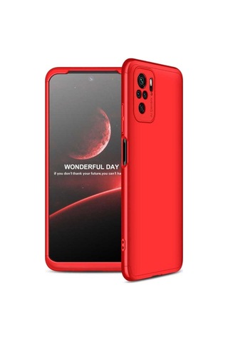 Xiaomi Redmi Note 10s Kılıf Zore Ays Kapak Kırmızı