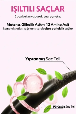 Matcha Gloss Işıltı Veren 3'lü Saç Bakım Seti