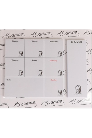 Mustafa Kemal Atatürk Tasarımlı Haftalık Planner Diğer